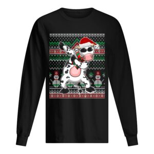 Ugly Christmas Dabbing Santa Cow T-Shirt