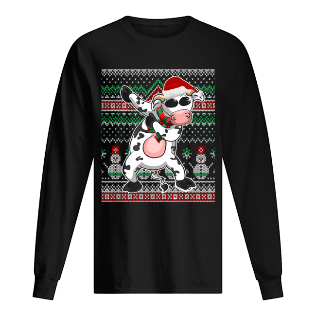 Ugly Christmas Dabbing Santa Cow T-Shirt Ugly Christmas Dabbing Santa Cow T-Shirt