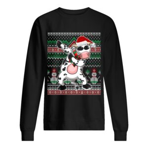 Ugly Christmas Dabbing Santa Cow T-Shirt