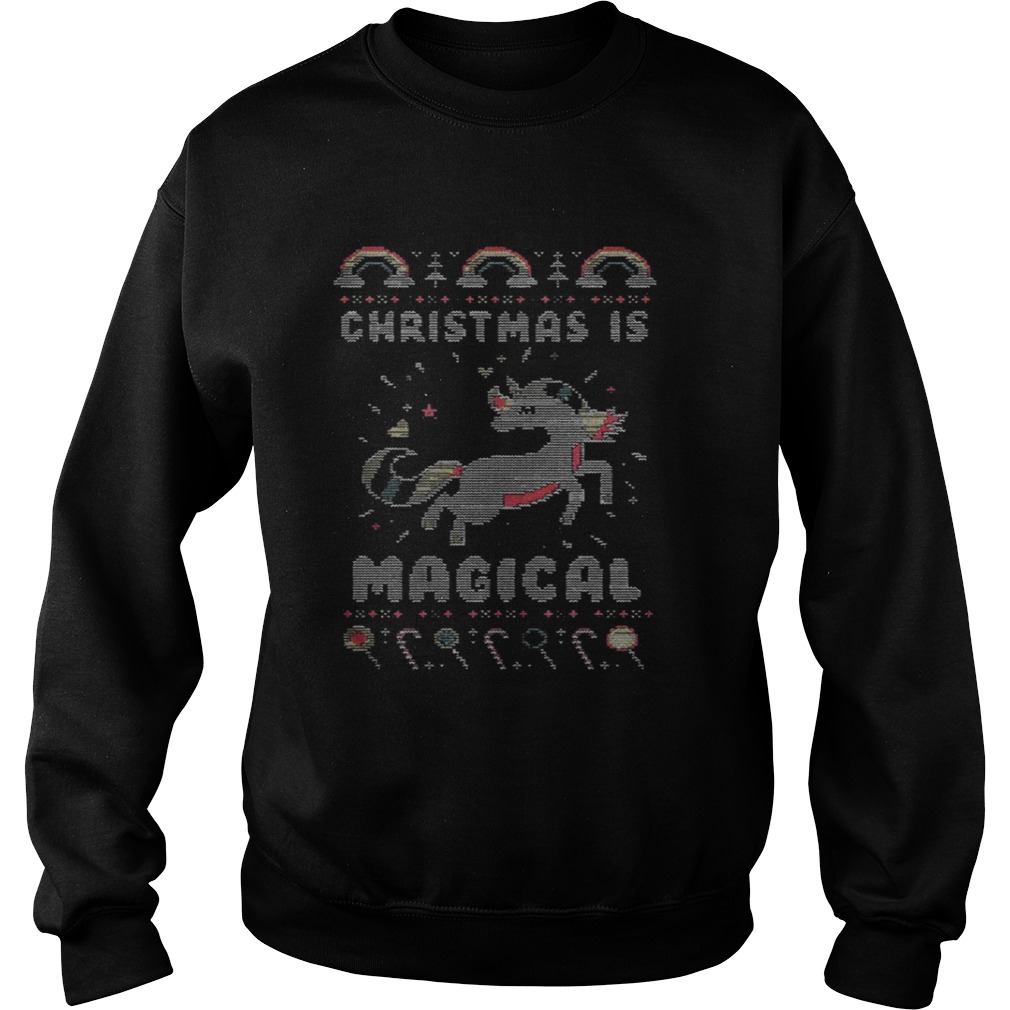 Unicorn Christmas is magical sweat shirt Unicorn Christmas is magical sweat shirt