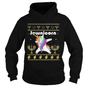 Unicorn Dabbing Jewnicorn Ugly Christmas shirt