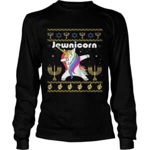 Unicorn Dabbing Jewnicorn Ugly Christmas shirt