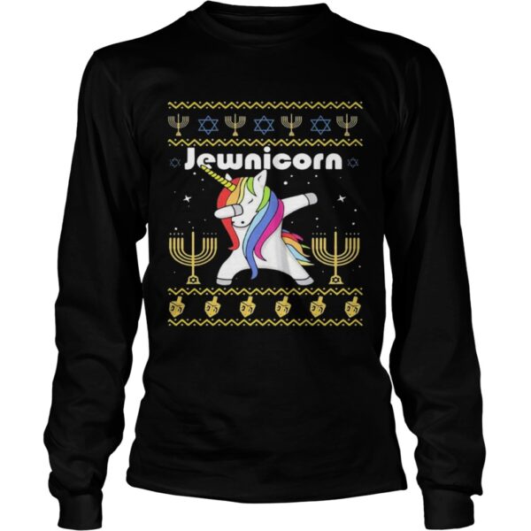 Unicorn Dabbing Jewnicorn Ugly Christmas shirt