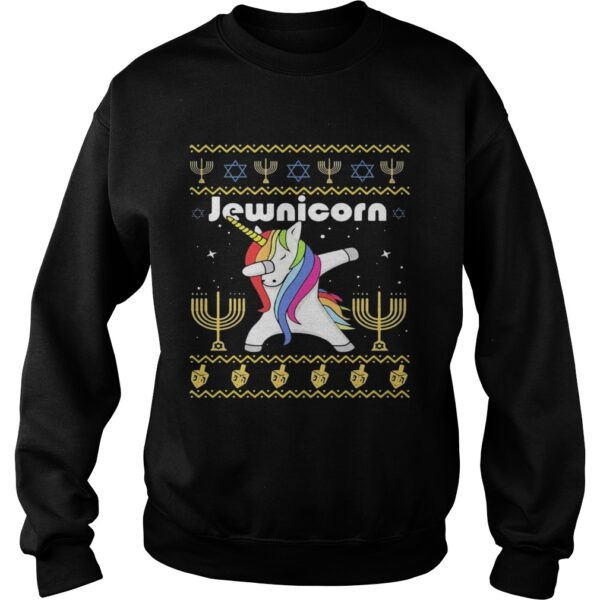 Unicorn Dabbing Jewnicorn Ugly Christmas shirt