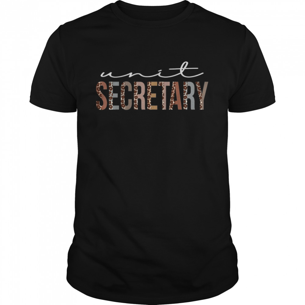 Unit Secretary Leopard Appreciation For Work Shirt Unit Secretary Leopard Appreciation For Work Shirt