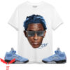 University Blue T-Shirt Jordan 5 Young Thug Signature Match