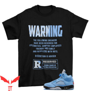 University Blue T-Shirt Reserved Air Jordan 5 Sneaker