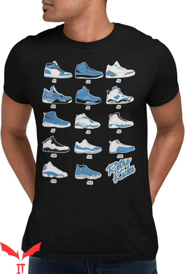 University Blue T-Shirt Retro To Match Jordans Sneakers