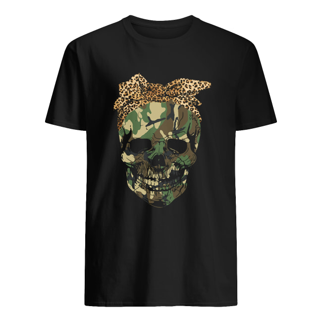Veteran Skull wearing bandana leopard shirt Veteran Skull wearing bandana leopard shirt