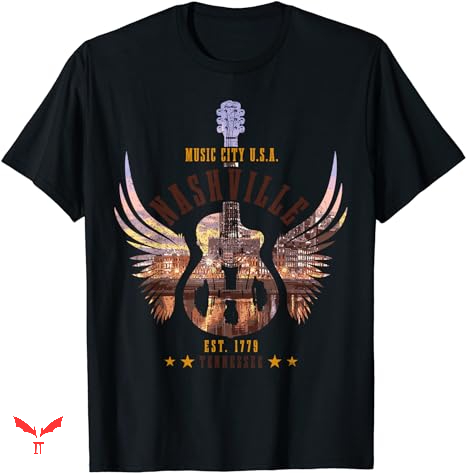 Vintage Country T-shirt Guitar Wings Vintage Country T-shirt Guitar Wings