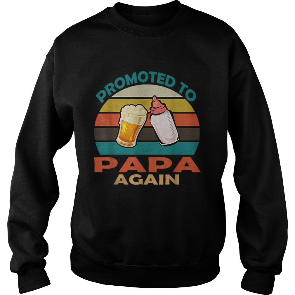 Vintage Promoted to Papa Again Christmas shirt Vintage Promoted to Papa Again Christmas shirt