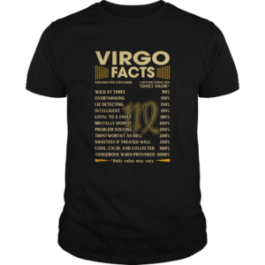 Virgo Facts Serving per container Daily Value shirt