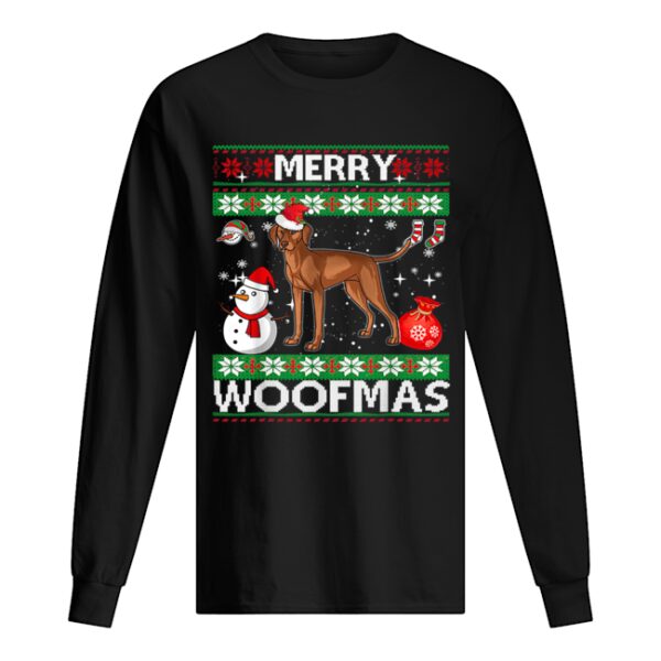 Vizsla Dog Merry Woofmas Christmas Costume T-Shirt