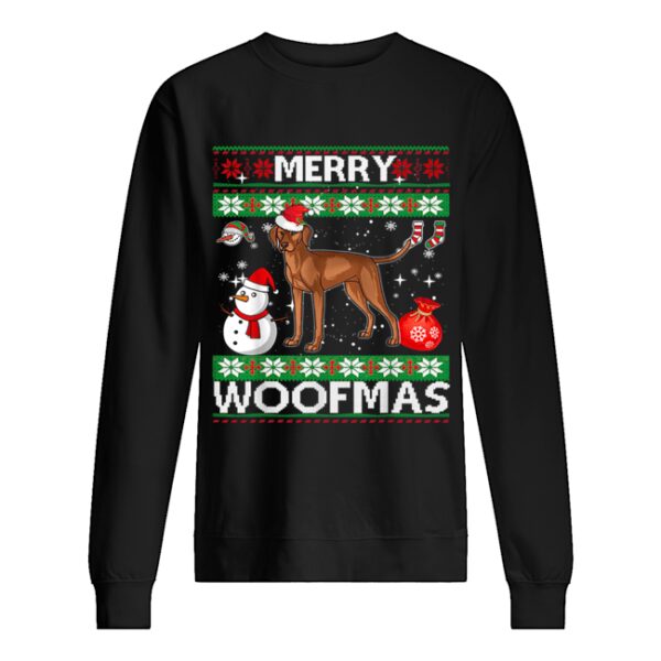 Vizsla Dog Merry Woofmas Christmas Costume T-Shirt