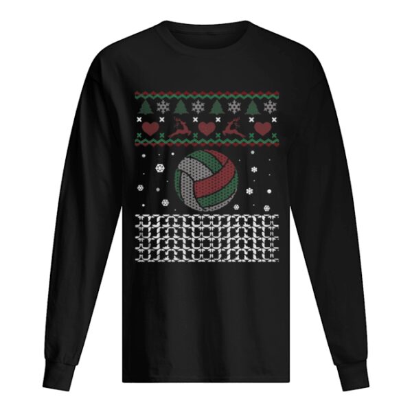 Volleyball Christmas Reindeer Brocade motifs shirt