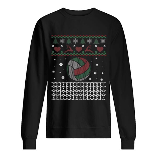 Volleyball Christmas Reindeer Brocade motifs shirt