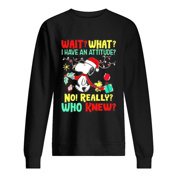 Wait what I have an attitude no really who knew Christmas shirt