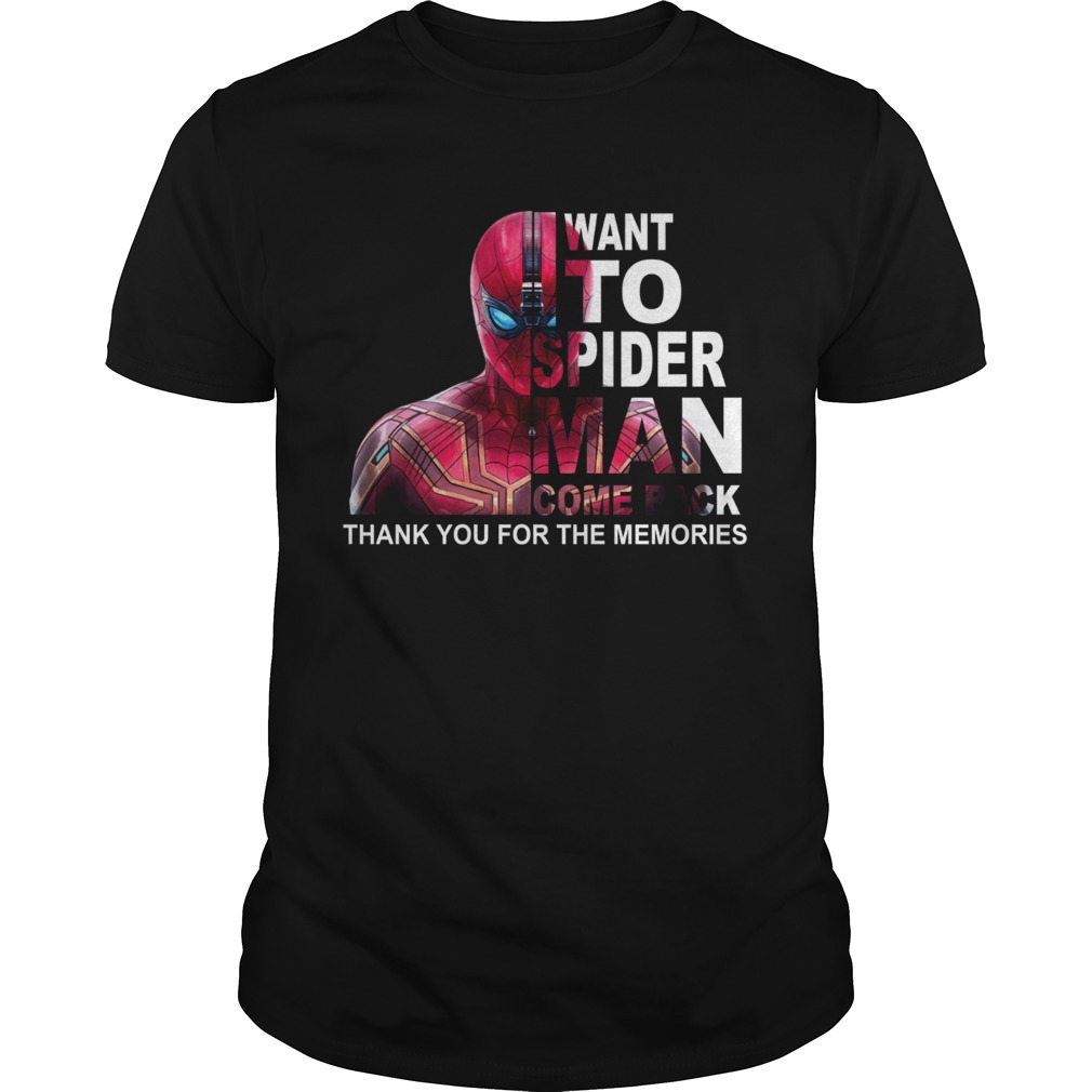 Want to Spider-man come back thank you shirt Want to Spider-man come back thank you shirt