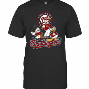 Washington Nationals Mickey Donald And Goofy Baseball T-Shirt