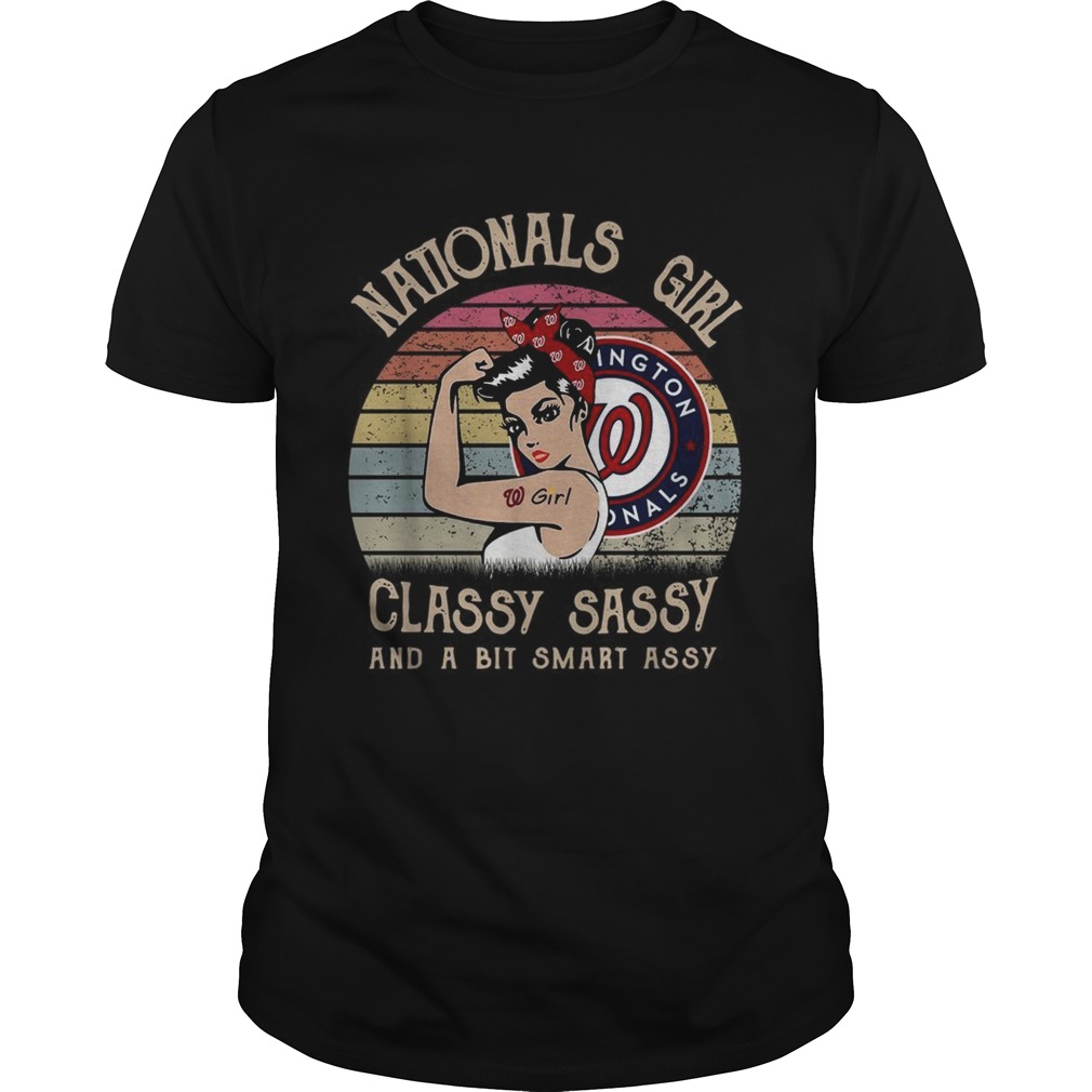 Washington Nationals girl classy sassy and a bit smart assy vintage shirt Washington Nationals girl classy sassy and a bit smart assy vintage shirt