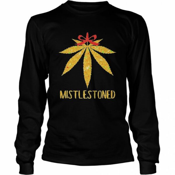 Weed Leaf Christmas Tree Mistlestoned shirt