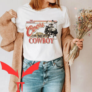 Western Graphic T-Shirt Rodeo Coors Cowboy Cowgirl Retro