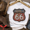 Western Graphic T-Shirt Route 66 Desert Motel Retro Look