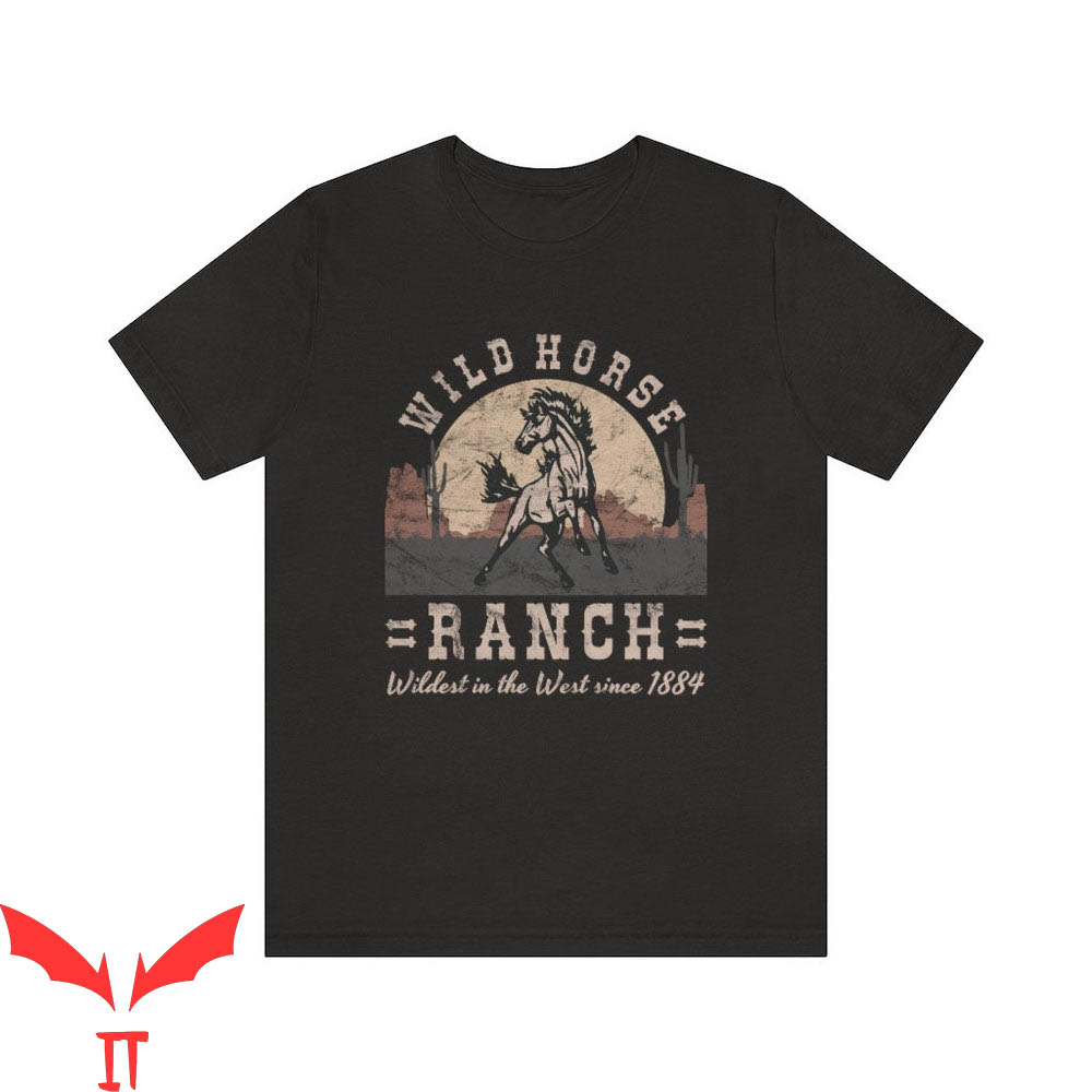 Western Graphic T-Shirt Wild Horse Ranch Distressed Tee Western Graphic T-Shirt Wild Horse Ranch Distressed Tee