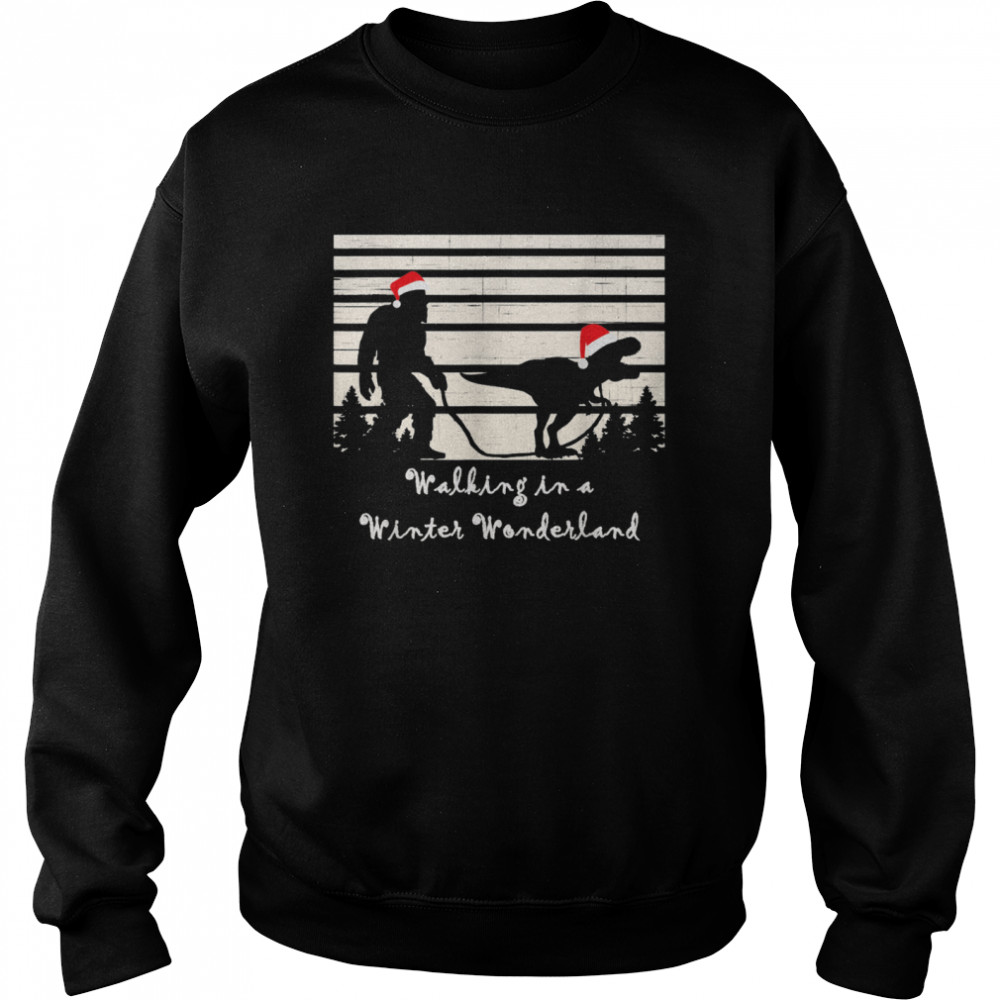 Winter Wonderland Bigfoot TRex Yetti Sasquatch Christmas shirt Winter Wonderland Bigfoot TRex Yetti Sasquatch Christmas shirt