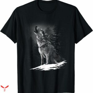 Wolf Ripping T-shirt Black And White Style