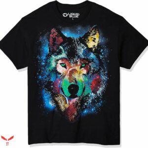 Wolf Ripping T-shirt Colorful Wolf