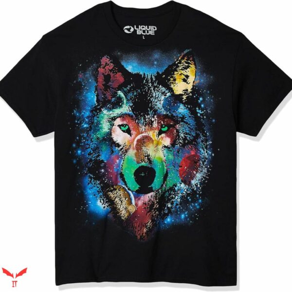 Wolf Ripping T-shirt Colorful Wolf