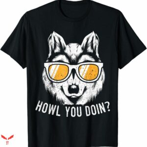 Wolf Ripping T-shirt Logo Minimal
