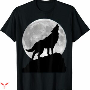 Wolf Ripping T-shirt Moon Back