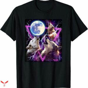 Wolf Ripping T-shirt Neon Moon