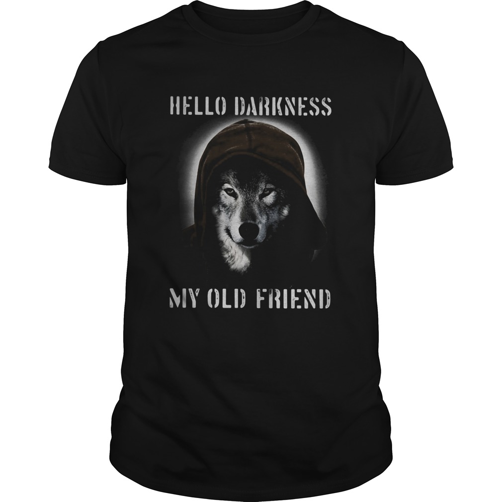 Wolf hello darkness my old friend shirt Wolf hello darkness my old friend shirt