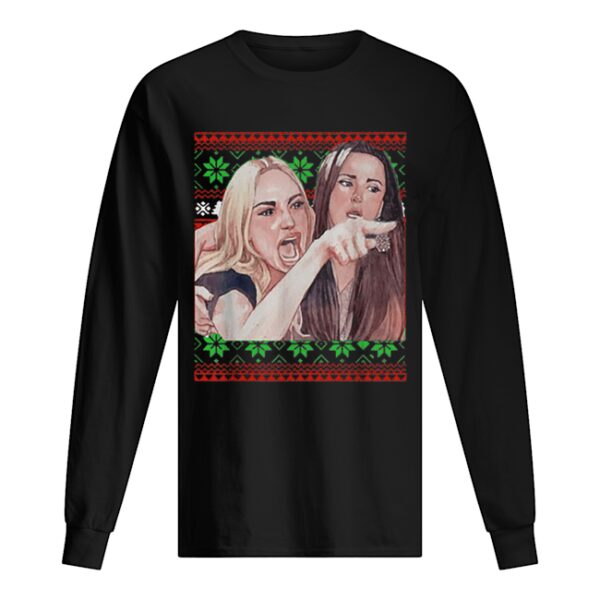 Woman Yelling At Cat Meme Ugly Christmas shirt