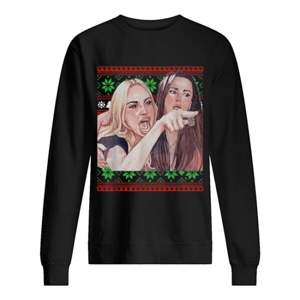 Woman Yelling At Cat Meme Ugly Christmas shirt