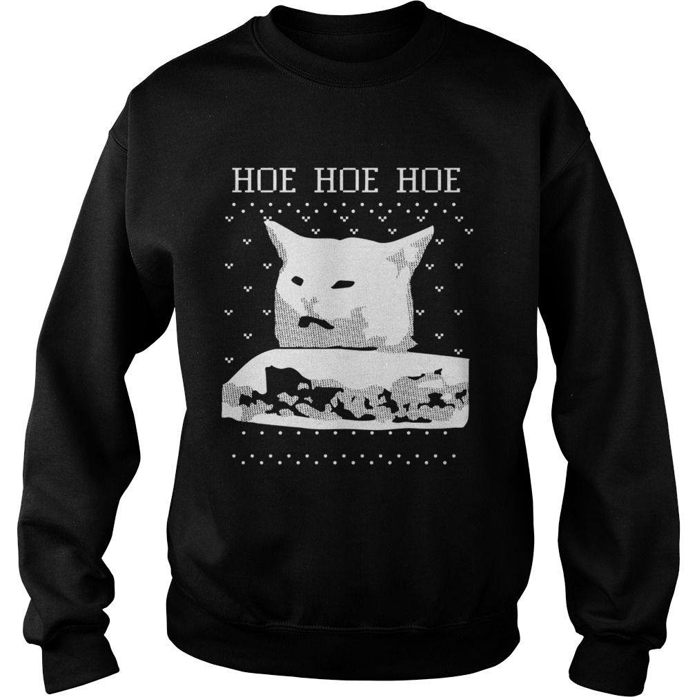 Woman Yelling Cat Hoe hoe hoe ugly christmas shirt Woman Yelling Cat Hoe hoe hoe ugly christmas shirt