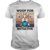 Woof For Initiative Corgi D20 RPG Gamer Vintage Retro shirt