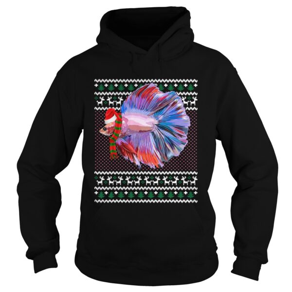 Xmas Santa Hat Betta Fish Ugly Christmas shirt