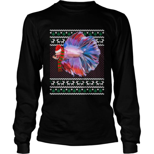 Xmas Santa Hat Betta Fish Ugly Christmas shirt
