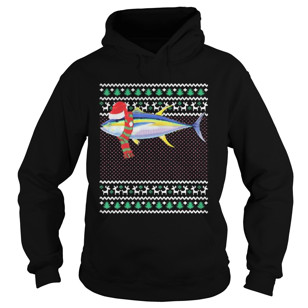 Xmas santa hat yellowfin tuna shirt Xmas santa hat yellowfin tuna shirt