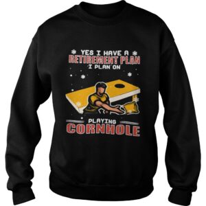 Yes I Have A Retirement Plan I Plan On Playing Cornhole Christmas shirt 3