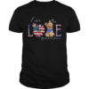 Yorkshire Terrier Live Love Paw Sunflower American Flag Veteran Independence Day shirt
