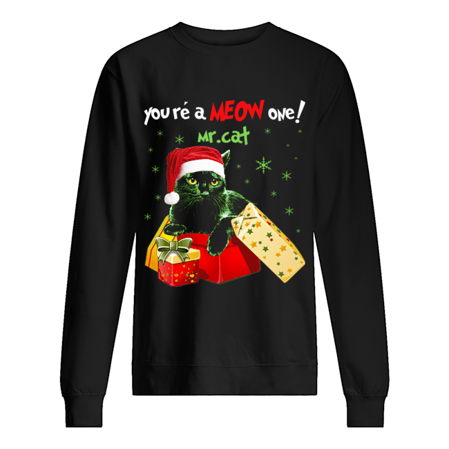 You're A MEOW One Mr Cat Christmas Holiday Funny T-Shirt You're A MEOW One Mr Cat Christmas Holiday Funny T-Shirt