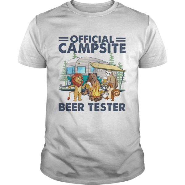 campsite beer tester truck lion bear sloth squirre fire shirt