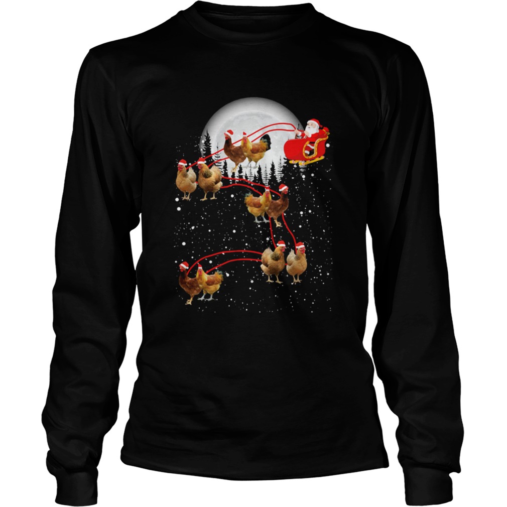 chicken with santa claus xmas shirt chicken with santa claus xmas shirt