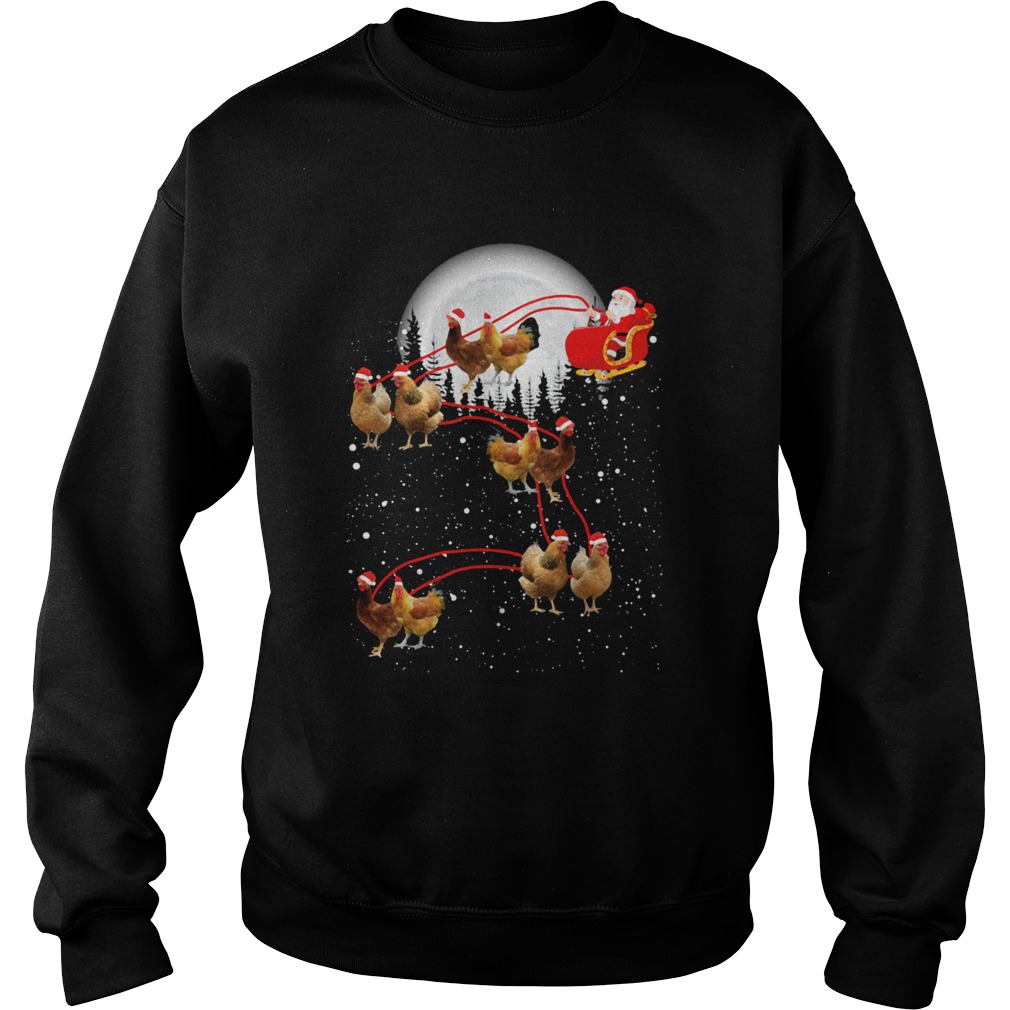 chicken with santa claus xmas shirt chicken with santa claus xmas shirt