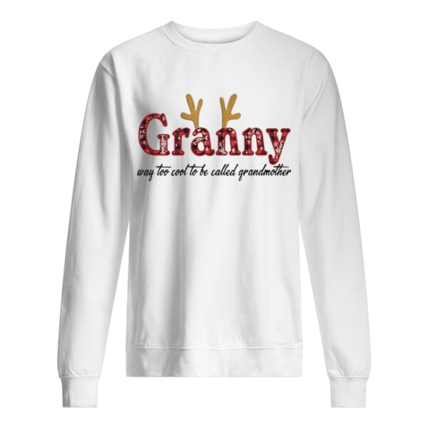 granny way too cool to be called grandmother christmas shirt